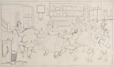 Quae Genus in the Sports of the Kitchen, from The History of Johnny Quoe Genus by Thomas Rowlandson