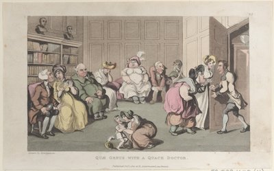 Quae Genus with a Quack Doctor, from The History of Johnny Quae Genus, The Lit... by Thomas Rowlandson