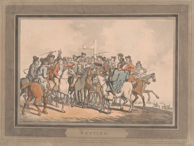Racing: Betting by Thomas Rowlandson