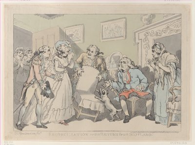 Reconciliation, or the Return from Scotland, December 17, 1785 by Thomas Rowlandson