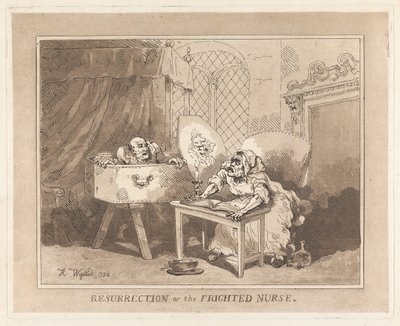 Resurrection or the Frightened Nurse by Thomas Rowlandson