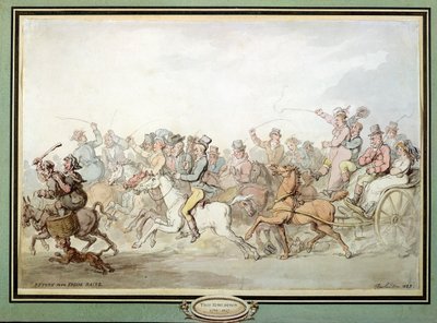 Return from Epsom Races, 1823 by Thomas Rowlandson