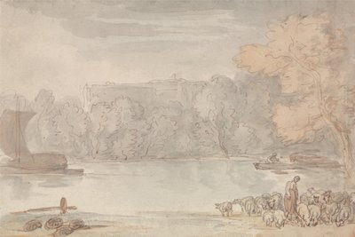 River Scene (The Thames at Eton?) by Thomas Rowlandson