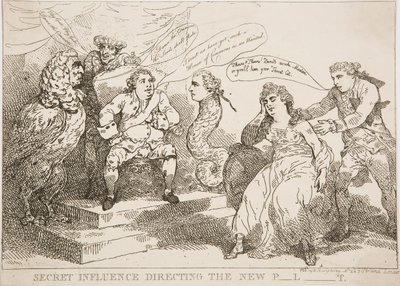 Secret Influence Directing the New P-l-t by Thomas Rowlandson