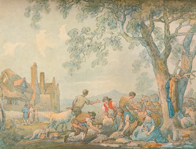 Sheep-Shearing by Thomas Rowlandson