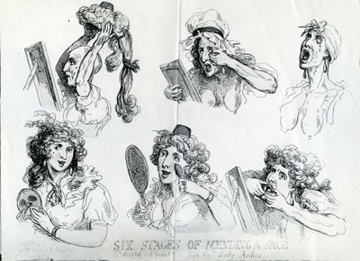 Six Stages of Mending a Face by Thomas Rowlandson