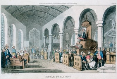 Syntax Preaching by Thomas Rowlandson