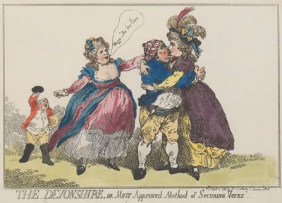 The Devonshire, or Most Approved Method of Securing Votes, April 12, 1784 by Thomas Rowlandson
