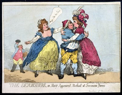 The Devonshire, or Most Approved Method of Securing Votes, published by William Humphrey by Thomas Rowlandson