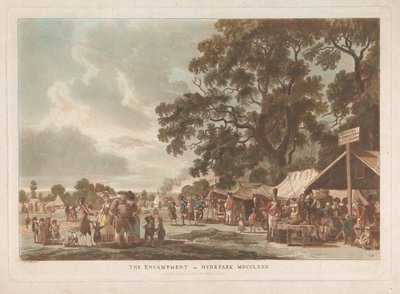 The Encampment in Hyde Park by Thomas Rowlandson