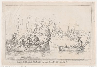 The Modern Egbert, or The King of Kings by Thomas Rowlandson