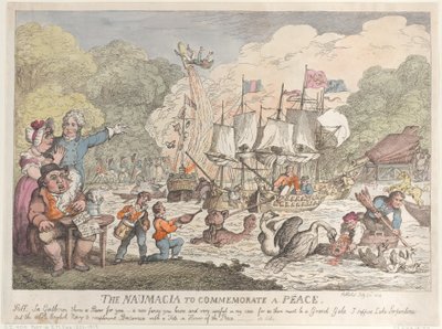 The Naumacia to Commemorate a Peace by Thomas Rowlandson