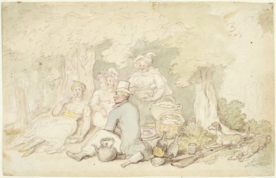 The Picnic by Thomas Rowlandson