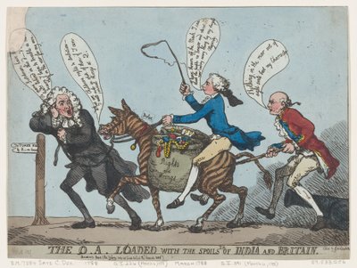 The Q.A. Loaded With The Spoils of India and Britain by Thomas Rowlandson
