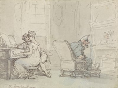The Reflection by Thomas Rowlandson