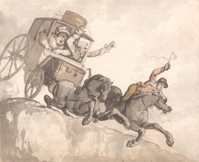 The Runaway Coach by Thomas Rowlandson