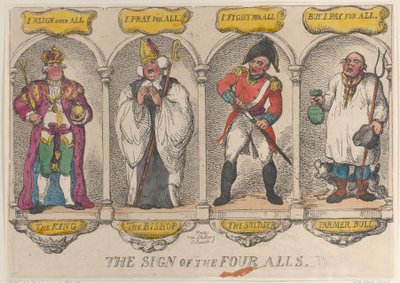 The Sign of the Four Alls, 1810 by Thomas Rowlandson