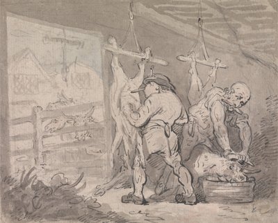 The Slaughterhouse by Thomas Rowlandson