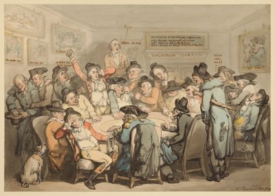 The Subscription Club Room by Thomas Rowlandson