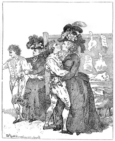 The Two Patriotic Duchesses on their canvass requesting the favour of an early poll, 1784 by Thomas Rowlandson