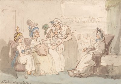 The Visitors Being Shown the Baby by Thomas Rowlandson