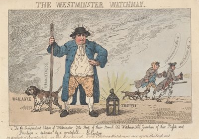The Westminster Watchman by Thomas Rowlandson