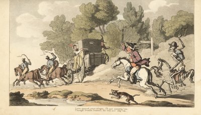 The Skeleton of Death Joins an Irate Father Trying to Stop His Daughter Eloping by Thomas Rowlandson