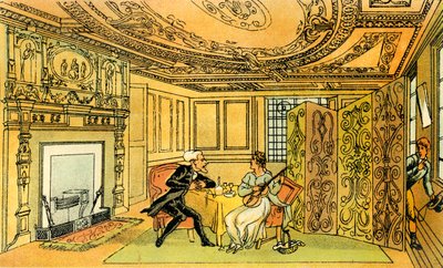 The Visit of Dr Syntax to the Widow Hopeful by Thomas Rowlandson