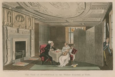The visit of Dr Syntax to the Widow Hopefull at York by Thomas Rowlandson