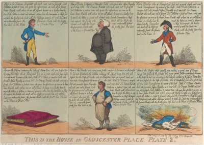 This is the House in Gloucester Place, Plate 2, May 26, 1809 by Thomas Rowlandson