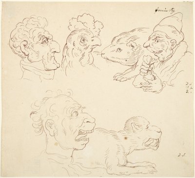 Three Caricatures by Thomas Rowlandson