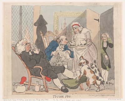 Tithe Pig, January 1, 1790 by Thomas Rowlandson