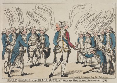 Uncle George and Black Dick at Their New Game of Naval Shuttlecock by Thomas Rowlandson