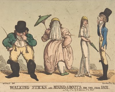 Walking Sticks and Round-A-Bouts for the Year 1801 by Thomas Rowlandson