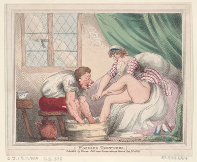 Washing Trotters, January 20, 1800 by Thomas Rowlandson
