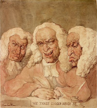 We Three Logger-Heads Be, c.1805 by Thomas Rowlandson