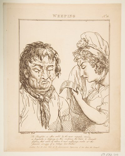 Weeping Le Brun Travested, or Caricatures of the Passions by Thomas Rowlandson