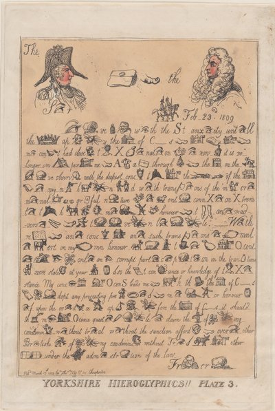 Yorkshire Hieroglyphics, Plate 3 by Thomas Rowlandson