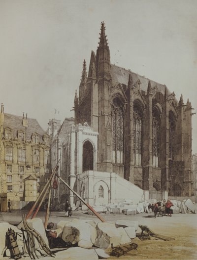La Sainte Chapelle, from Picturesque Architecture in Paris, published 1839 by Thomas Shotter Boys