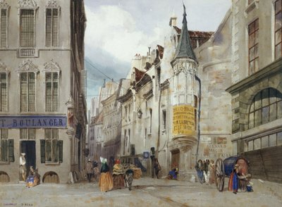 The Intersection of Rue Bailleul and Jean Tison, Current 1st Arrondissement, Paris by Thomas Shotter Boys