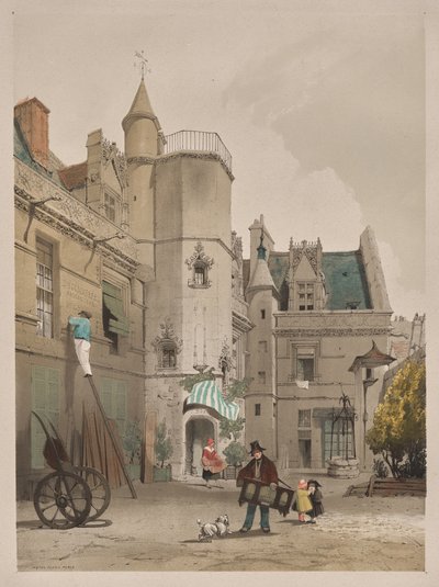 Picturesque Architecture in Paris, Ghent, Antwerp, Rouen: Hôtel Cluny, Paris by Thomas Shotter Boys