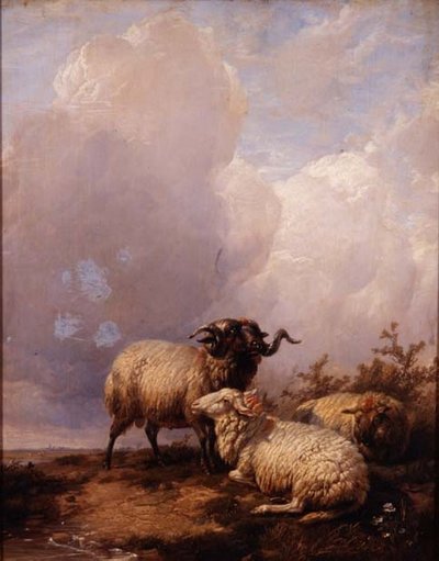 Sheep in Landscape by Thomas Sidney Cooper