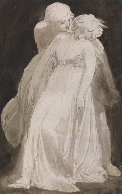 Solicitude: A Man Supporting a Fainting Woman by Thomas Stothard