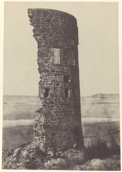 Tower Struck by Lightning, Saint-Ouen Bay, 1854 by Thomas Sutton