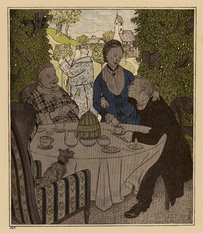 Candidate for the Priesthood Besotted with His New Wife by Thomas Theodor Heine