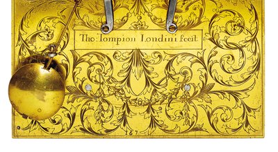 Detail of a William and Mary Striking Table Clock with Pull Quarter Repeat, No. 167, c.1690 (detail) by Thomas Tompion