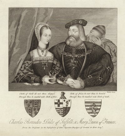 Charles Brandon Duke of Suffolk and Mary Queen of France by Thomas Trotter