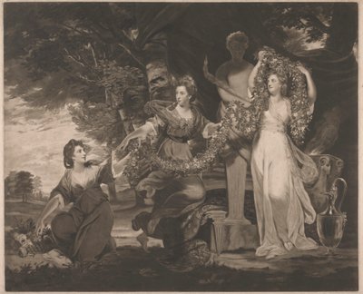 The Honourable Mrs. Beresford with the Marchioness Townshend and the Hon. Mrs. Gardiner Adoring a Term of Hymen by Thomas Watson