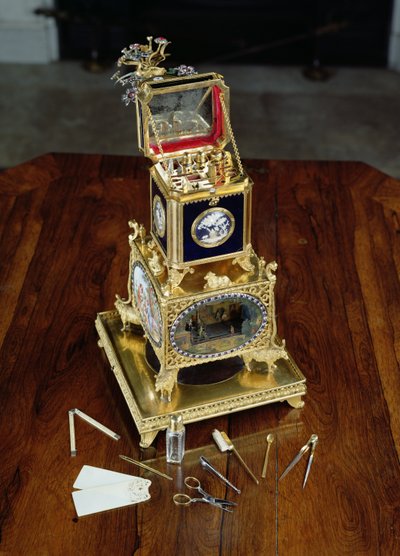 Musical automaton, necessaire and watch, by Thomas Weekes, c.1800 by Thomas Weekes