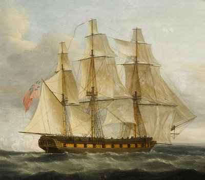 The Capture of the French Frigate Le Serene by the English Frigate Boreas by Thomas Whitcombe